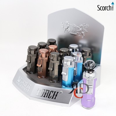 SCORCH TORCH 3T AUTO OPEN W/ CIG PUNCH 12CT/DISPLAY